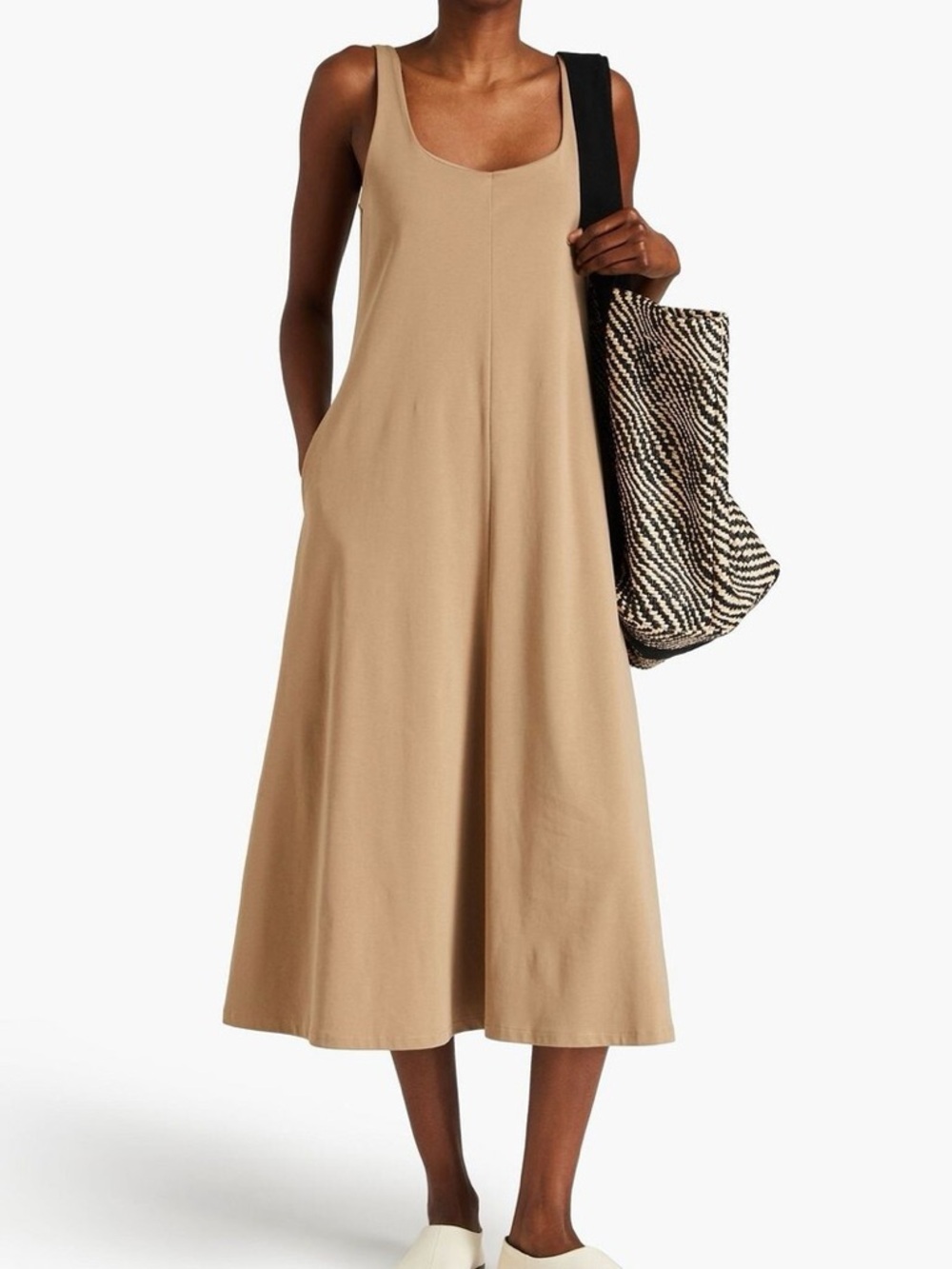 Vince Cotton Trapeze midi dress